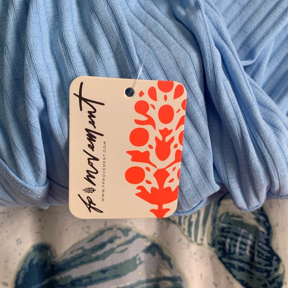 NWT Free People Movement High Dive Blue Sultry Skort size medium - Picture 9 of 10